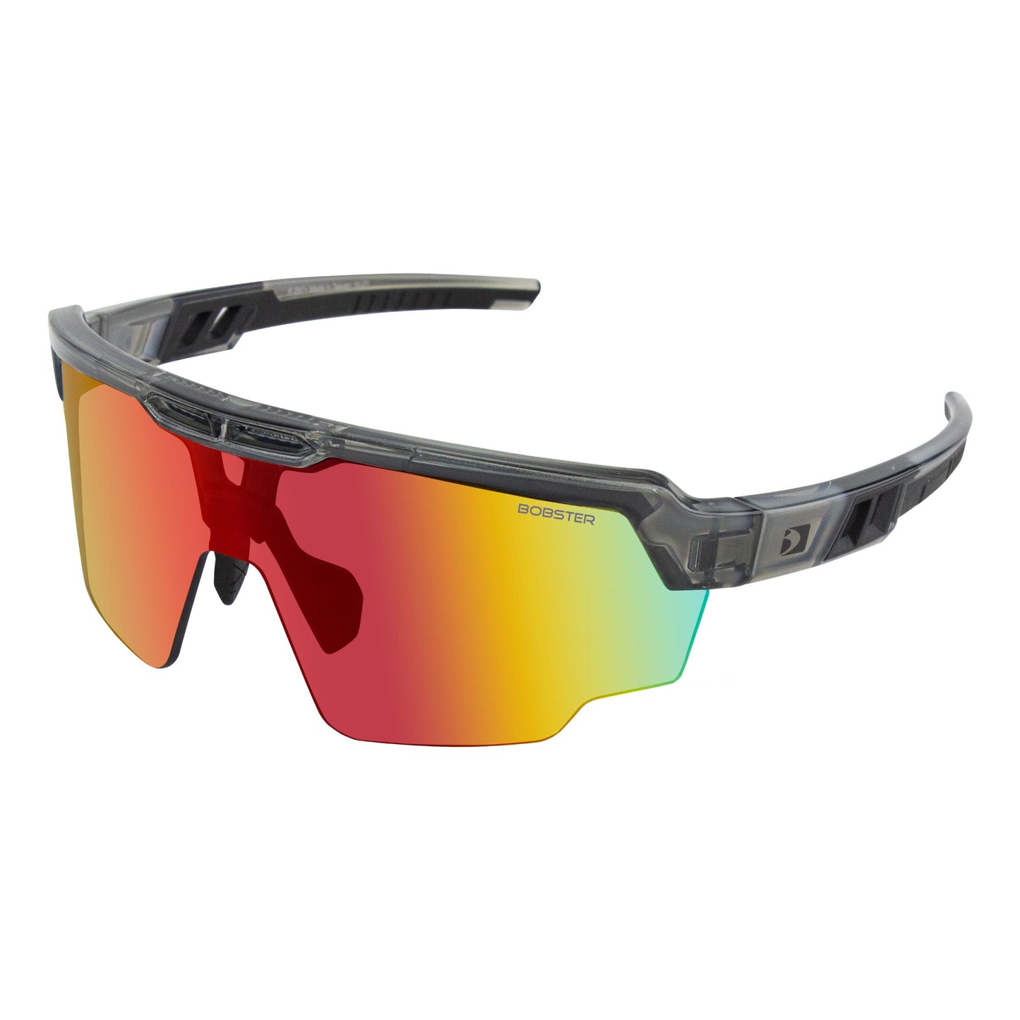 Bobster Wheelie Cycling Sunglass Gloss Clr Gry Smoked Blk/rd Re