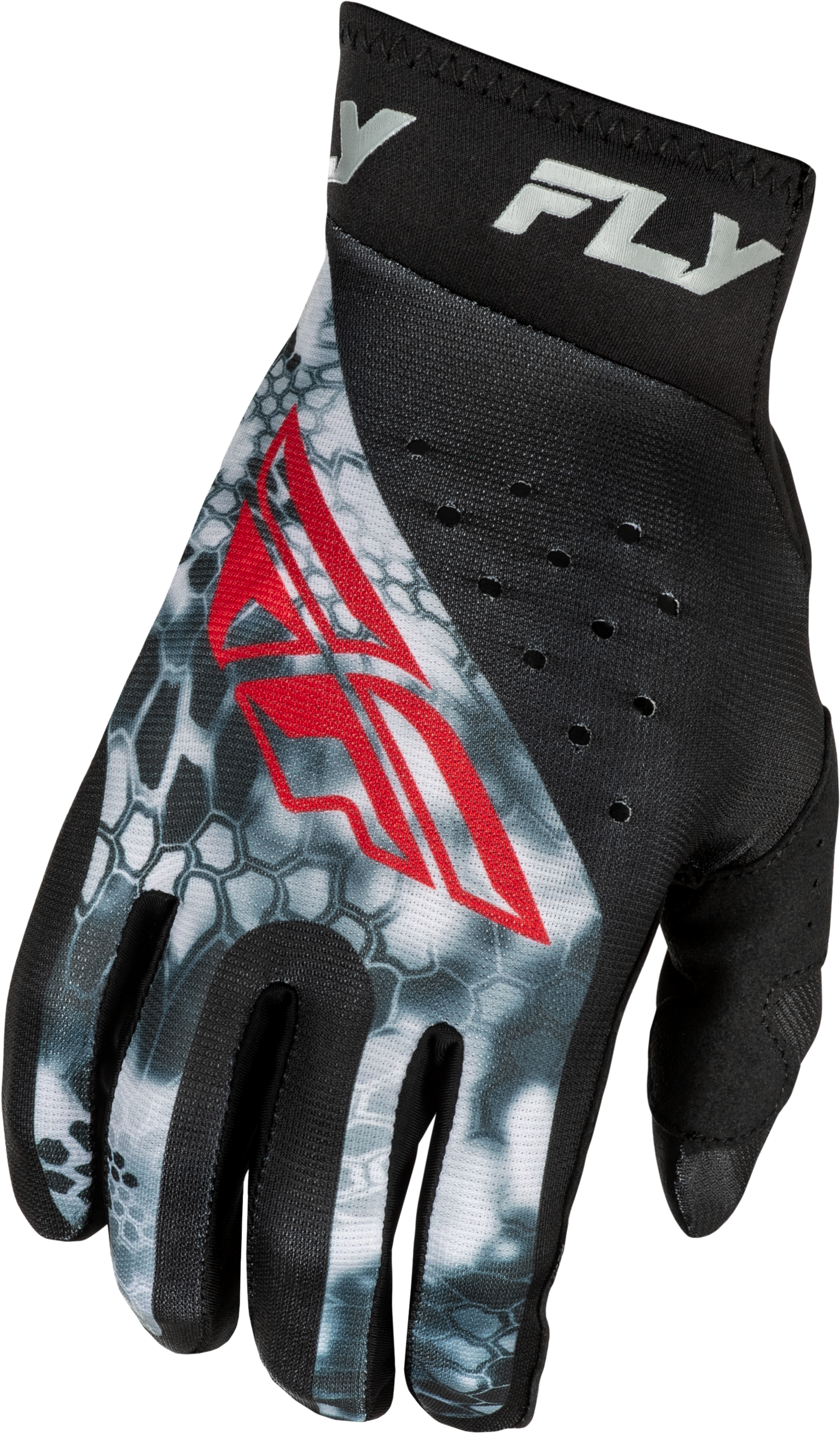 Fly Youth Pro Lite Kryptek Gloves Black/red/grey Yl
