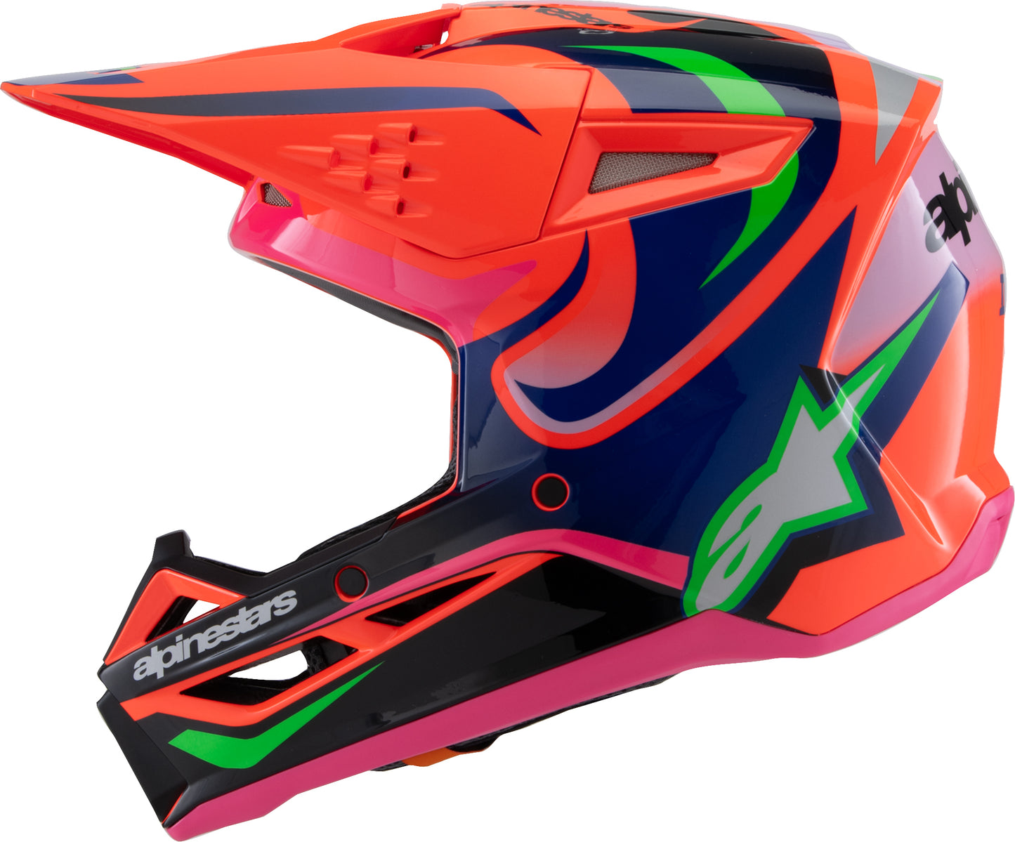 Sm3 Youth Deegan Helmet Orng Flo/prpl/pnk Fluo Ys
