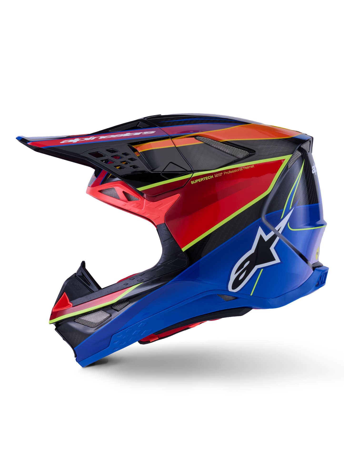 Supertech S-m10 Era Helmet Blu/rd/ylw Fluo Glossy Xl