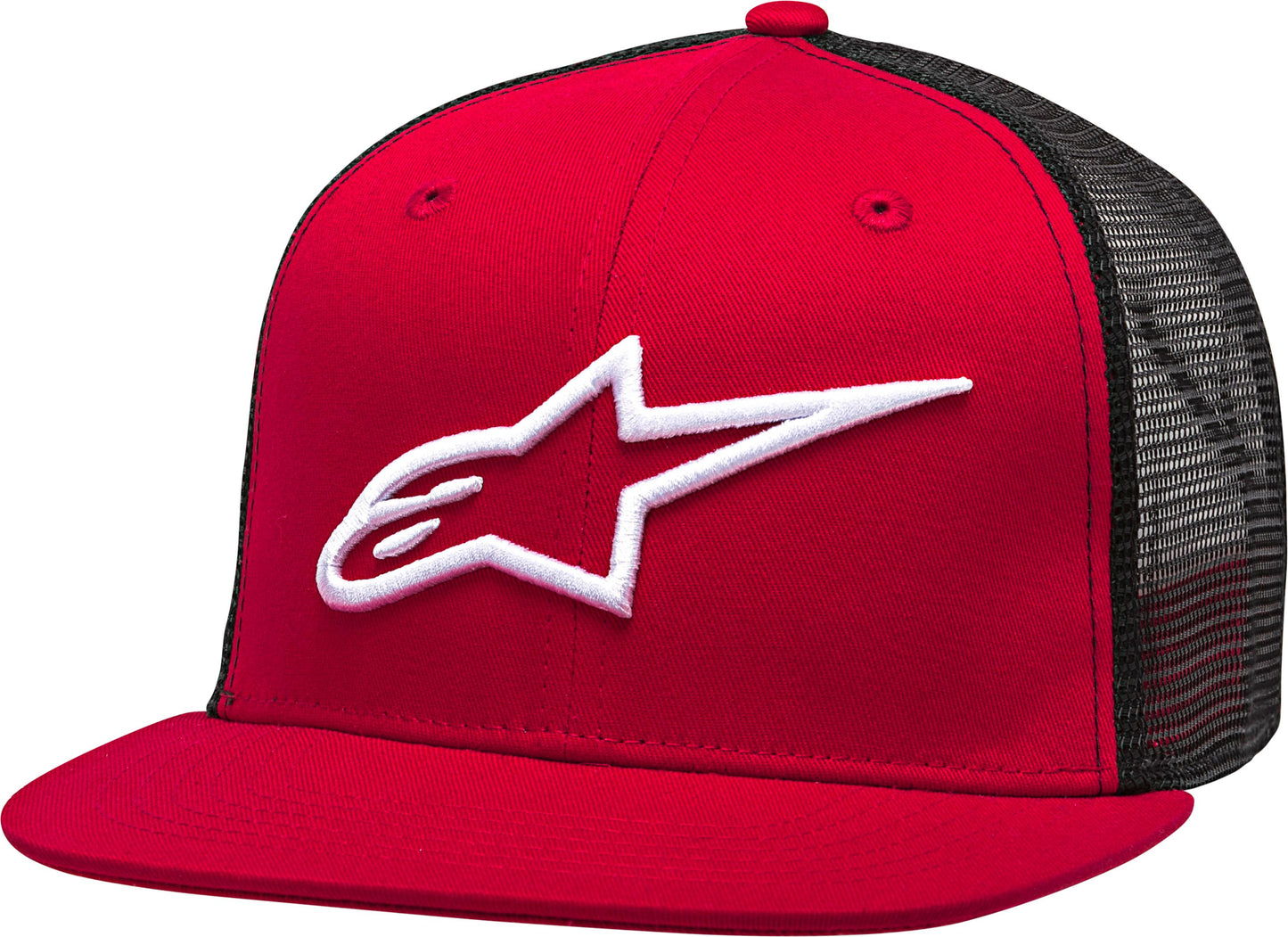 Copr Trucker Hat Red/black Flat Bill