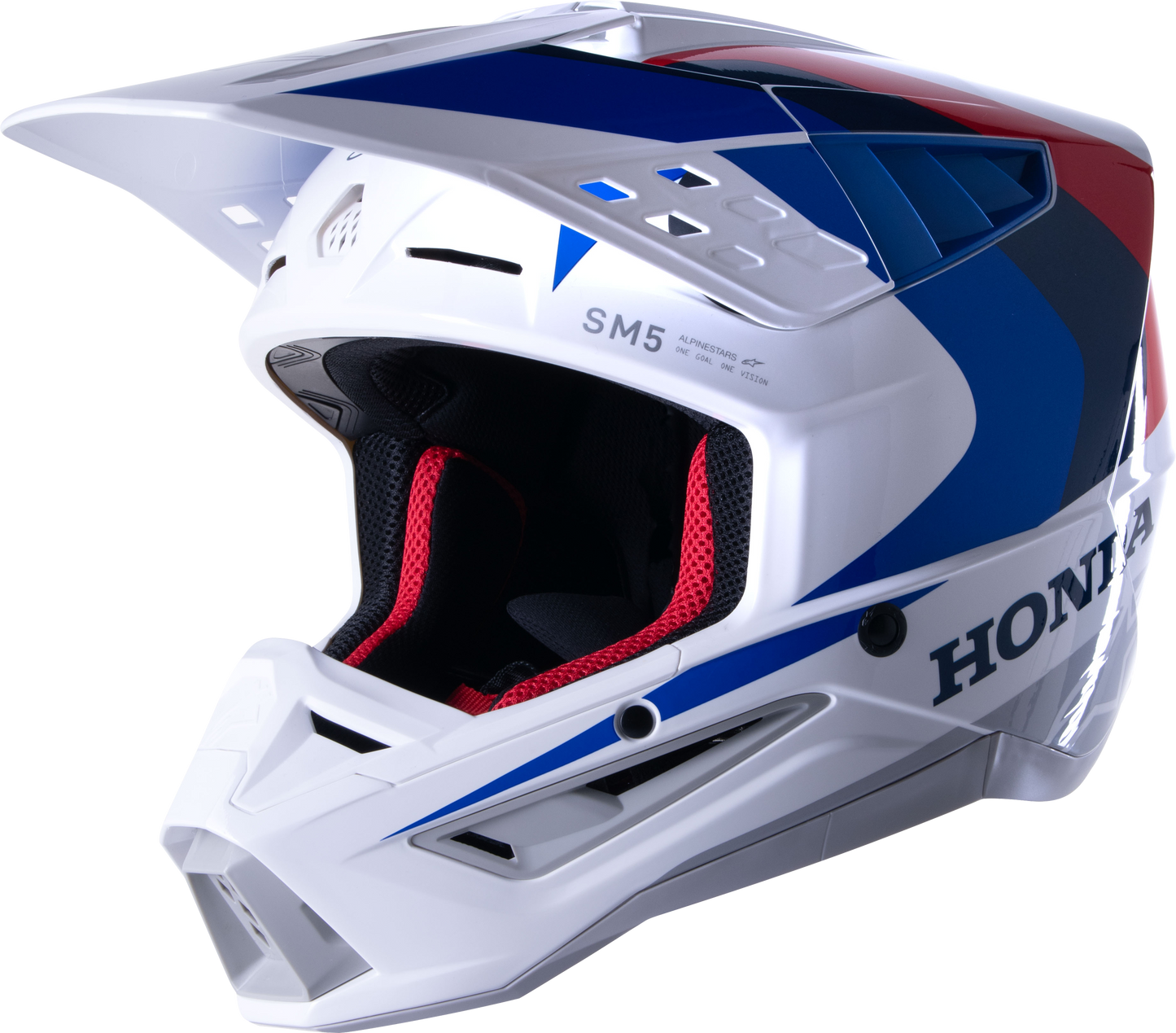 Honda S-m5 Helmet White/blue/red Glossy Xs