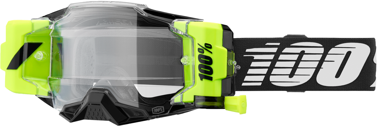 100% Armega Forecast Goggle Black Clear Lens