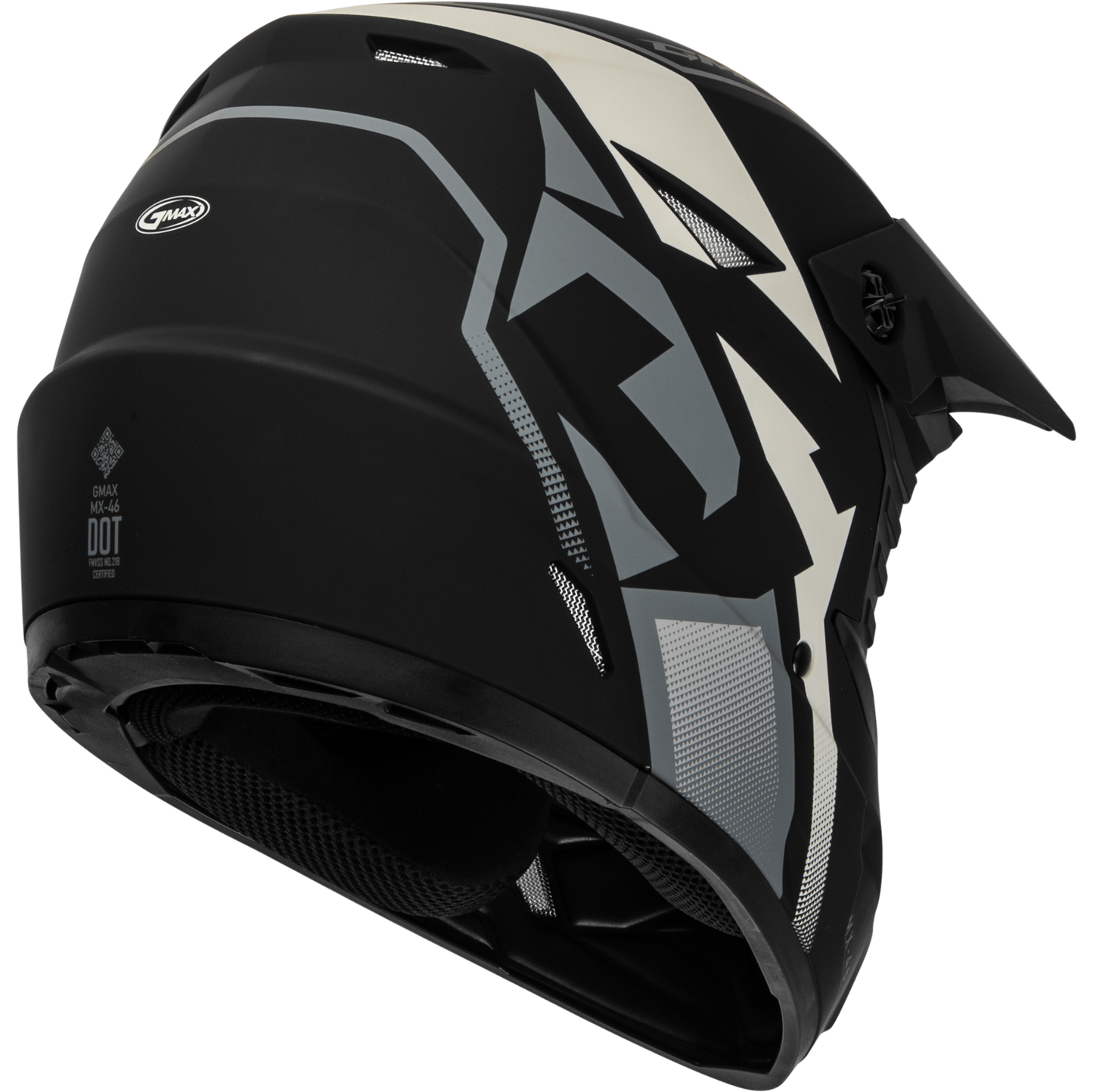 Mx-46 Compound Helmet Matte Black/grey/white Xl