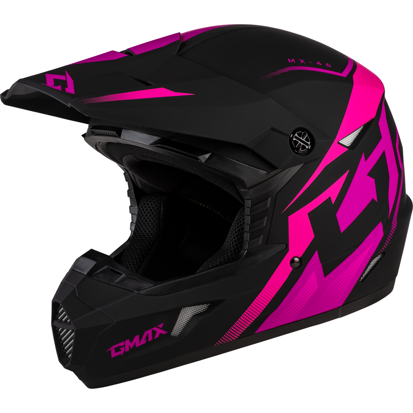 Youth Mx-46y Compound Helmet Matte Black/pink Ys
