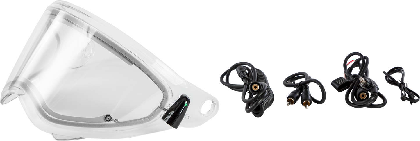 Fly Trekker Helmet Electric Shield Clear W/cord Kit