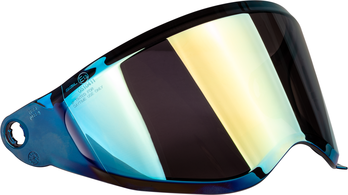 Fly Trekker Helmet Face Shield Gold Iridium