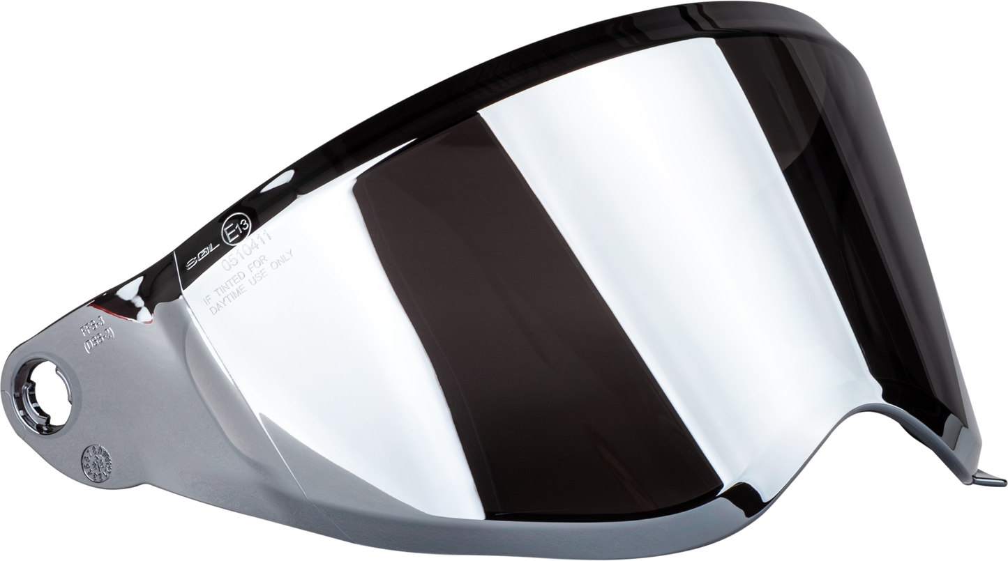 Fly Trekker Helmet Face Shield Silver Iridium