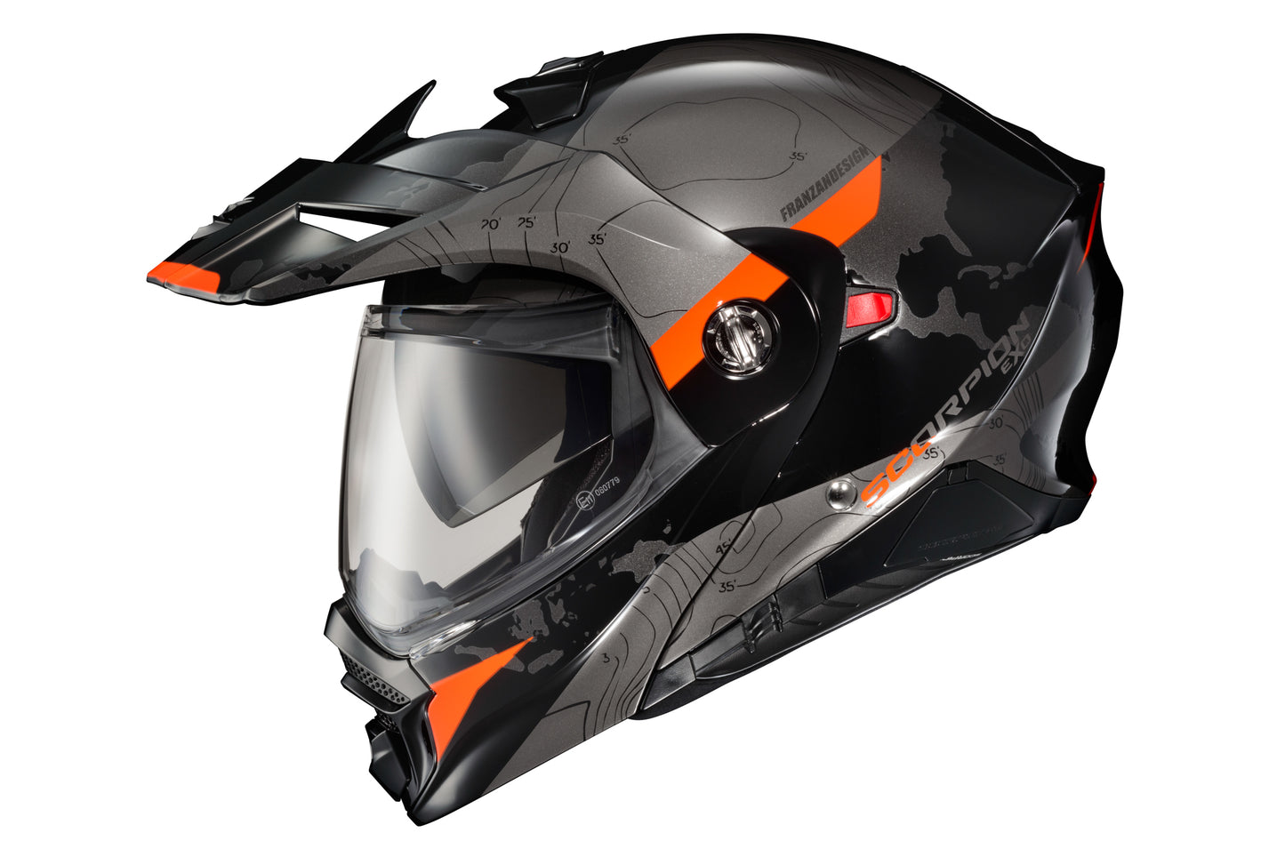 Scorpion Exo-at960 Modular Helmet Topographic