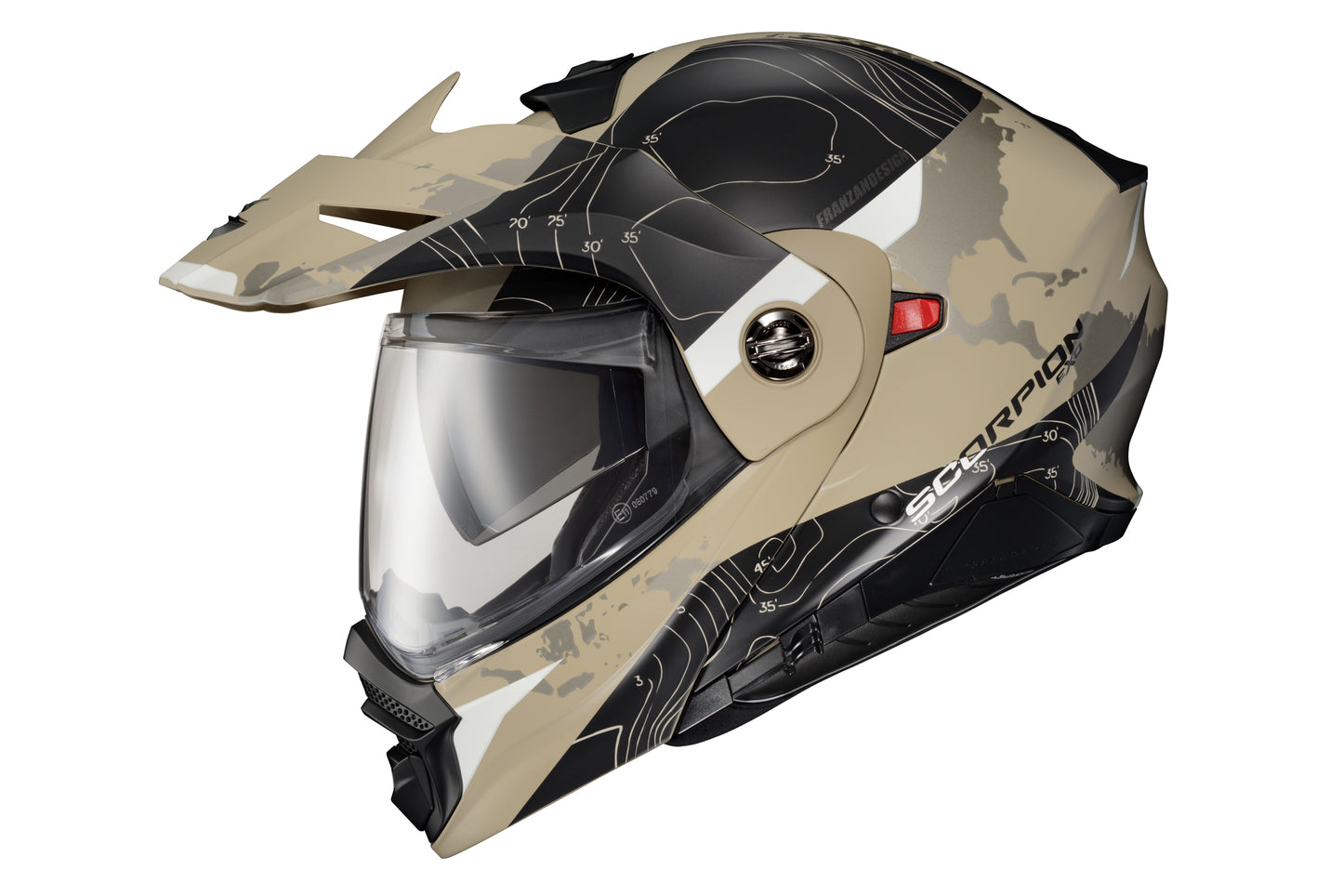 Scorpion Exo-at960 Modular Helmet Topographic