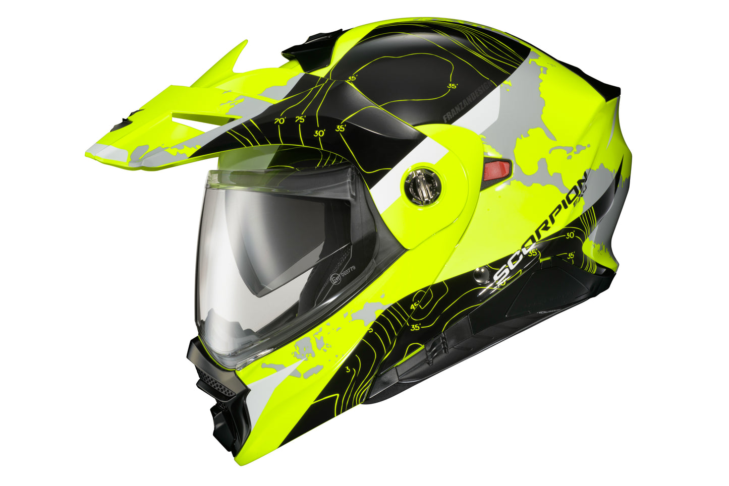 Scorpion Exo-at960 Modular Helmet Topographic