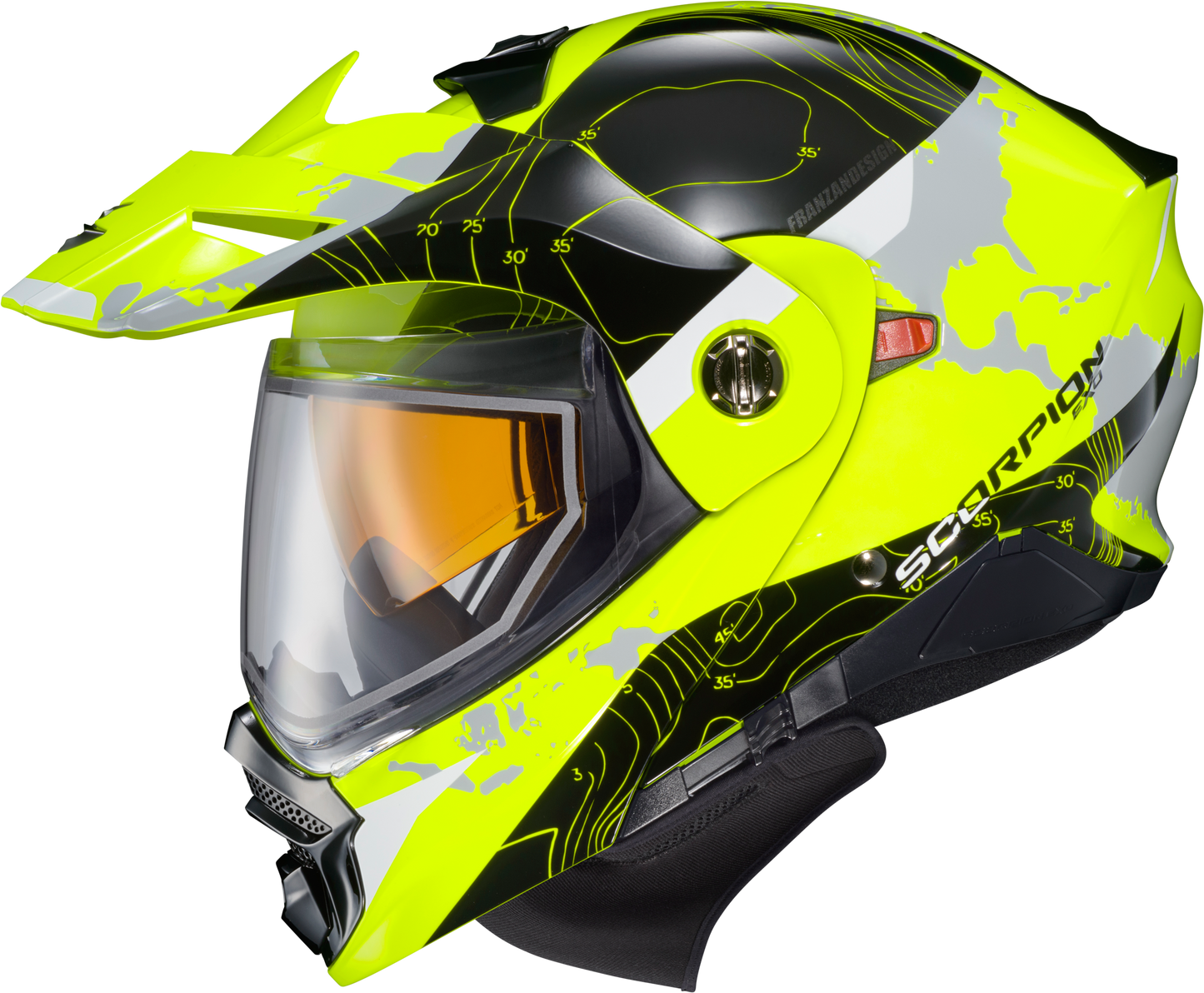Scorpion Exo-at960 Cold Weather Helmet Electric/ Dual Lens