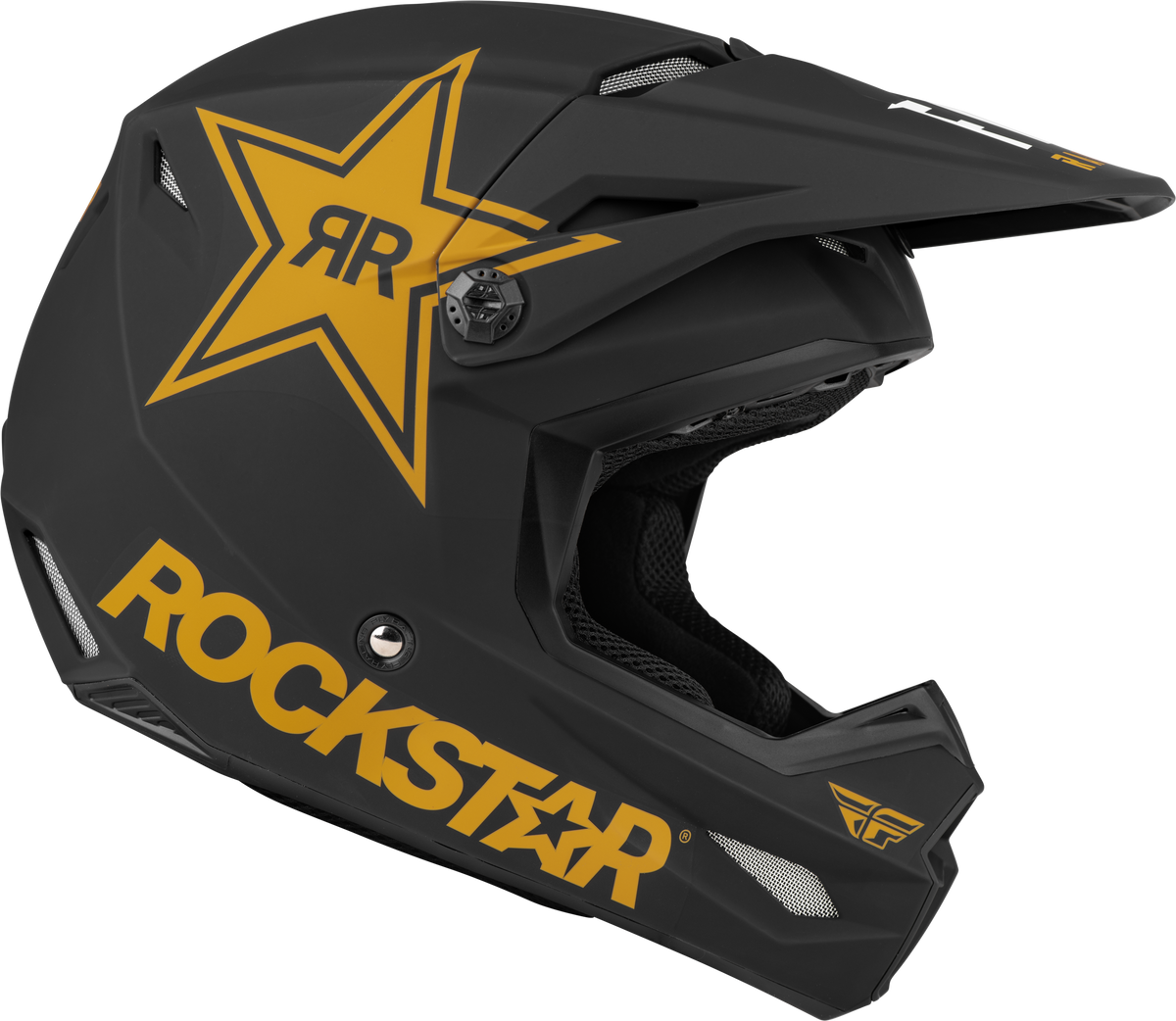 Kinetic Rockstar Helmet Matte Black/Gold Lg