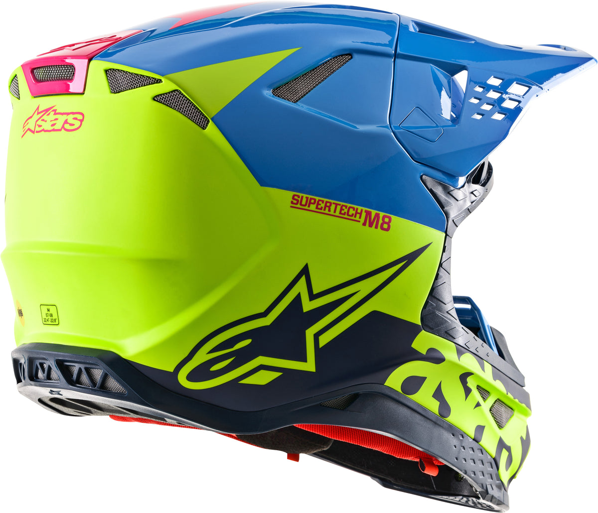 S.Tech S M8 Radium Helmet Aqua/Yellow Fluo/Navy Xs