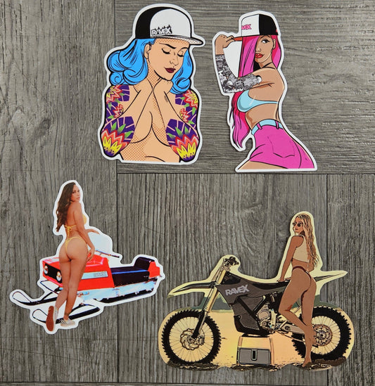 Rave X Girl Sticker Pack