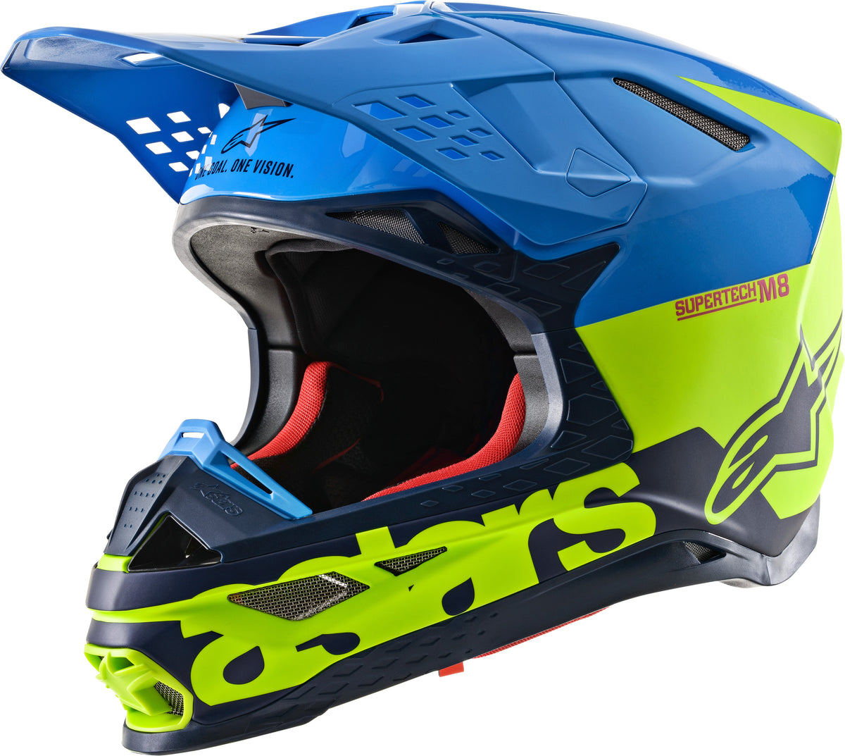 S.Tech S M8 Radium Helmet Aqua/Yellow Fluo/Navy Xs