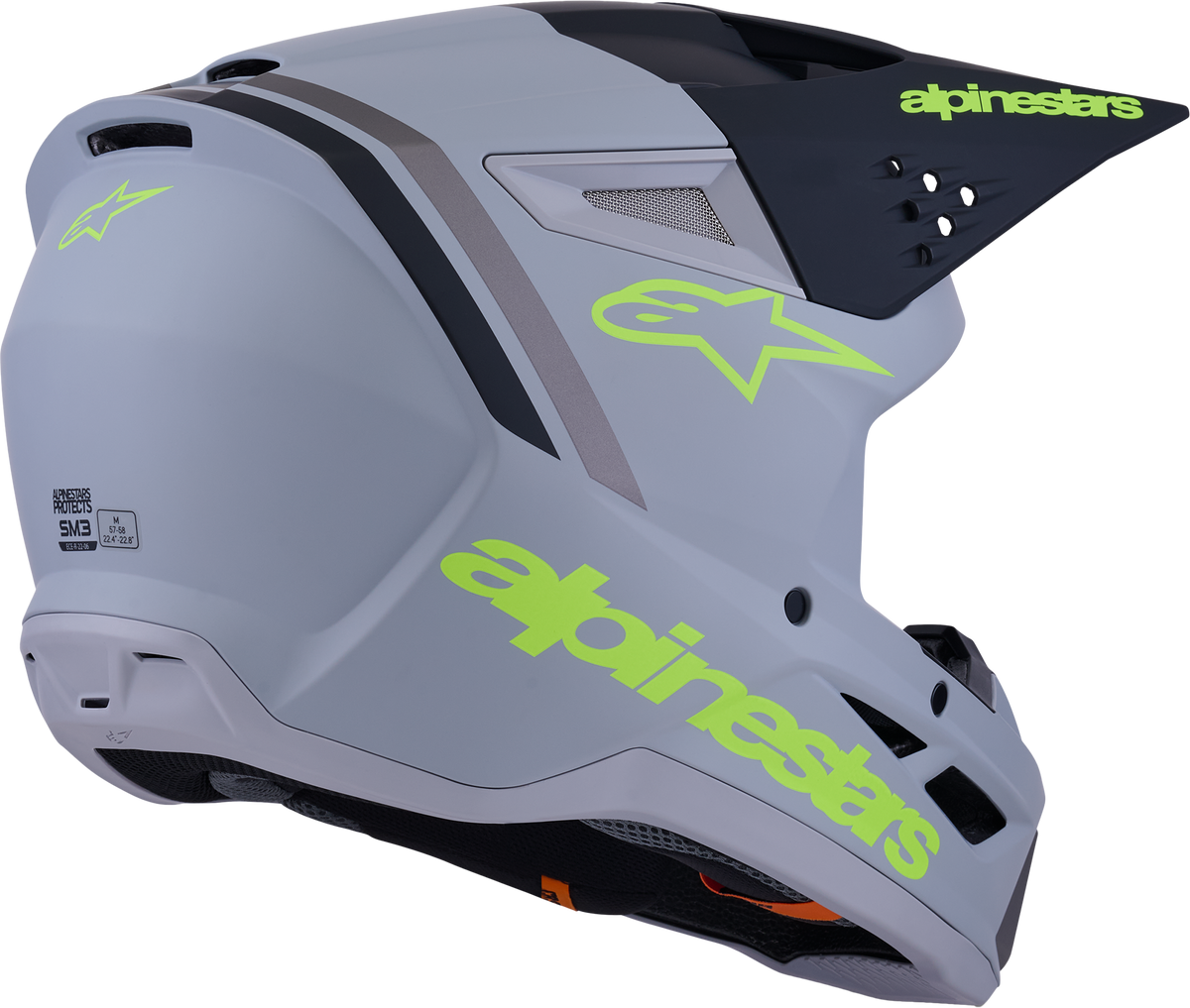 Sm3 Radium Helmet Gry/Blk/Ylw Fluo Matt Lg