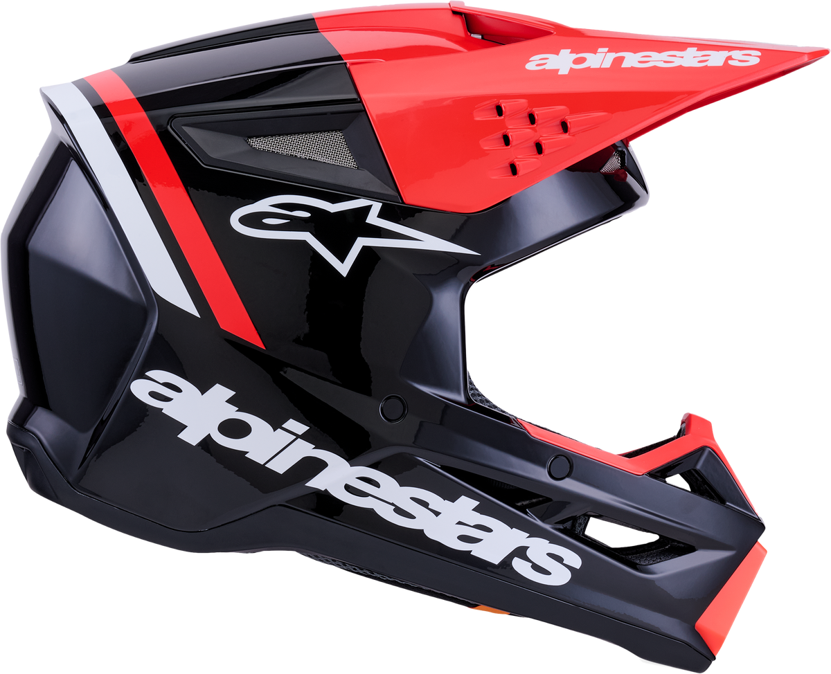 Sm3 Radium Helmet Blk/Red Fluo/White Glossy 2x