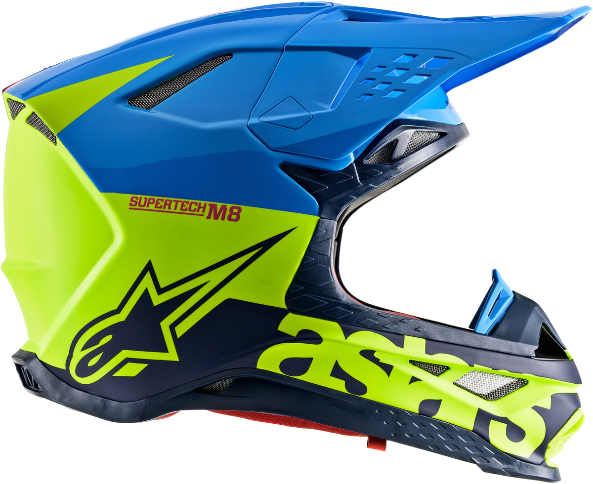 S.Tech S M8 Radium Helmet Aqua/Yellow Fluo/Navy Md