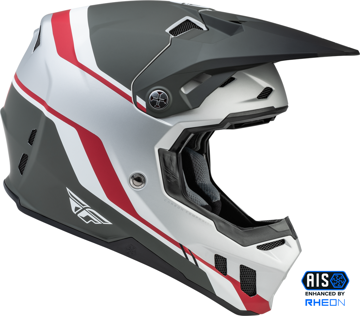 Formula Cc Driver Helmet Matte Silver/Red/White Sm