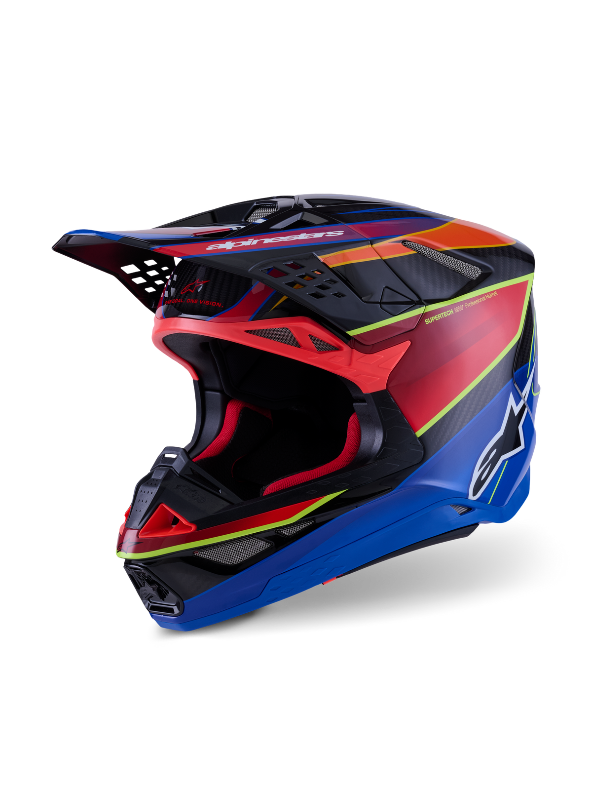 Supertech S M10 Era Helmet Blu/Rd/Ylw Fluo Glossy Md