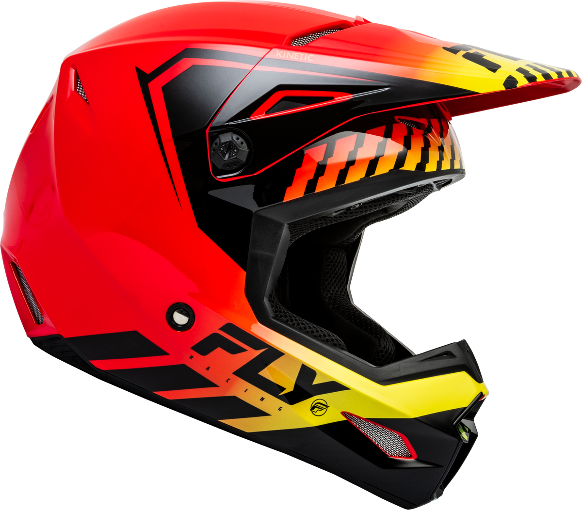 Kinetic Menace Helmet Red/Black/Yellow Xl