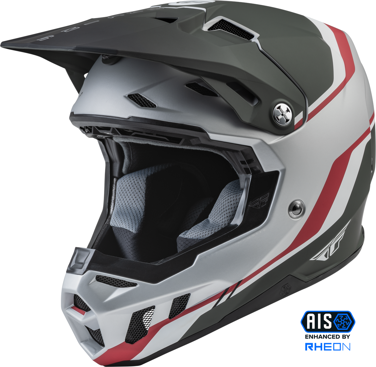 Formula Cc Driver Helmet Matte Silver/Red/White Sm