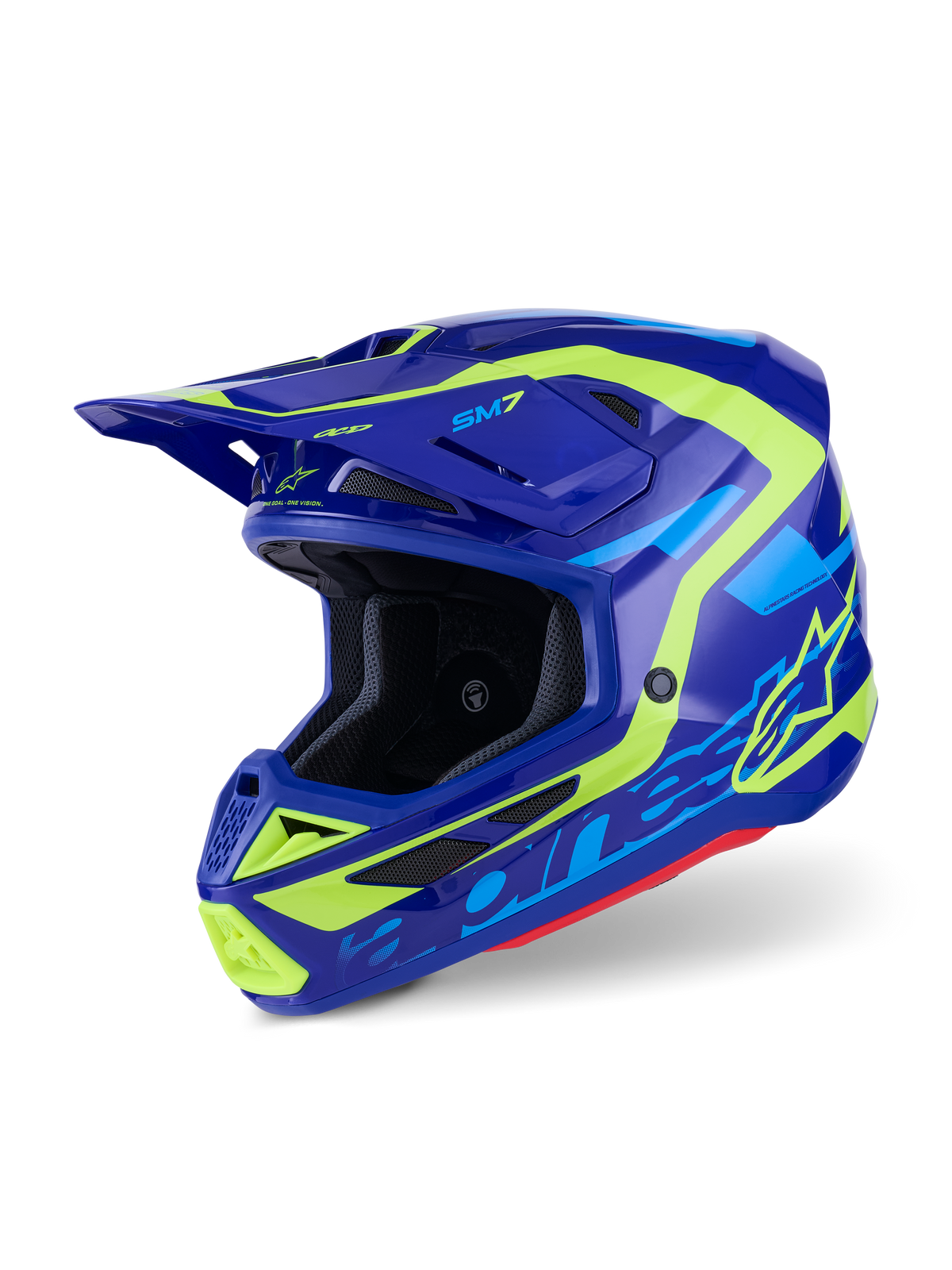 Sm7 Deed Helmet Blue/Ylw Fluo Glossy 2x