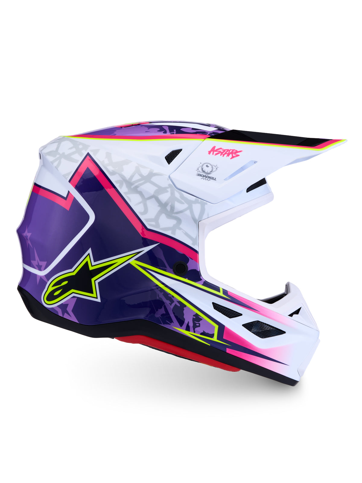 S M7 Blaster Helmet Ece06/Dot Prpl/Pink/Wht Glossy Lg