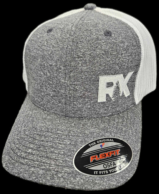 Rave X Hat RX Flexfit  Heather Gray / White