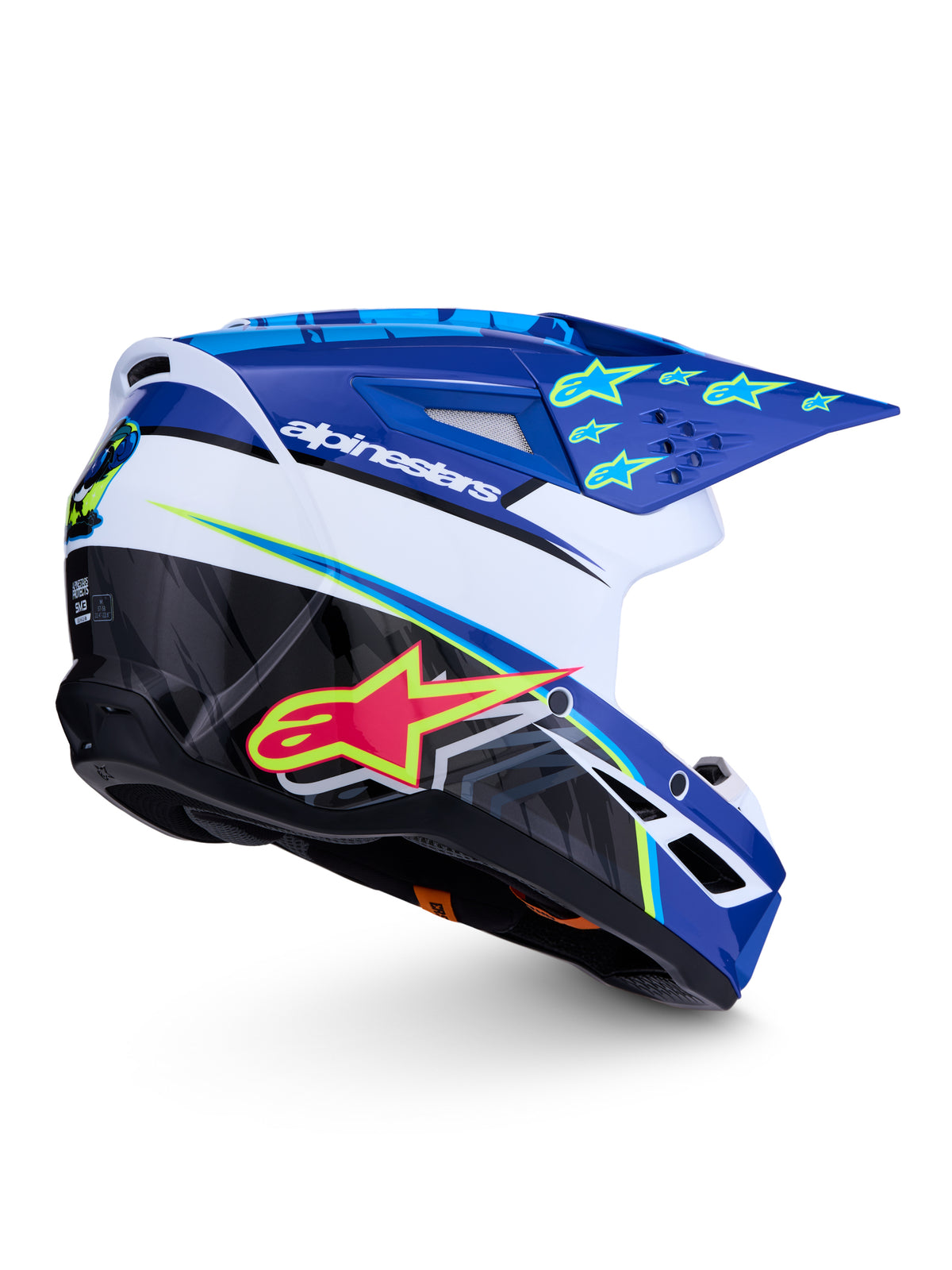 S M3 Falcon Helmet Ece06/Dot Blu/Wh/Blk/Pink Fl/Yl Fl Gl Md