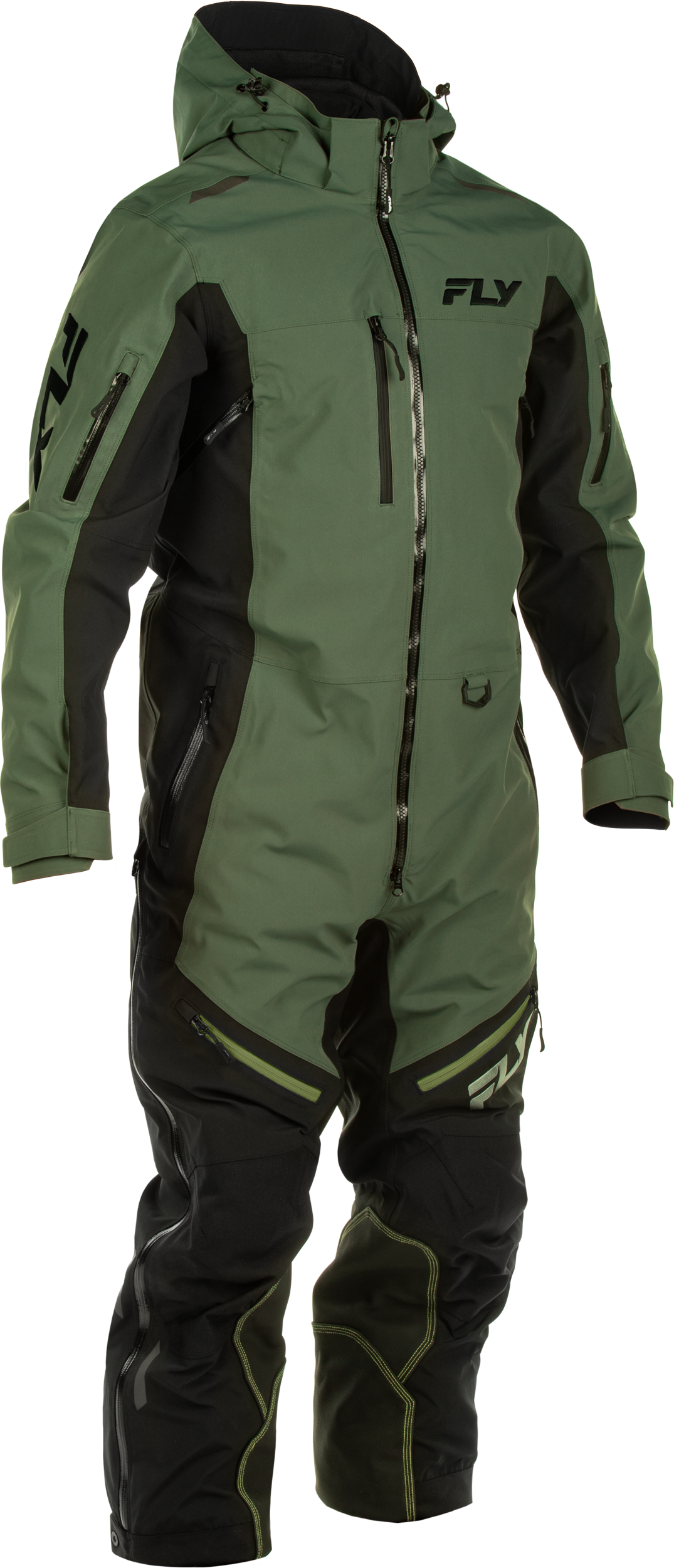 Cobalt Shell Snowbike Monosuit Green/Black 2x