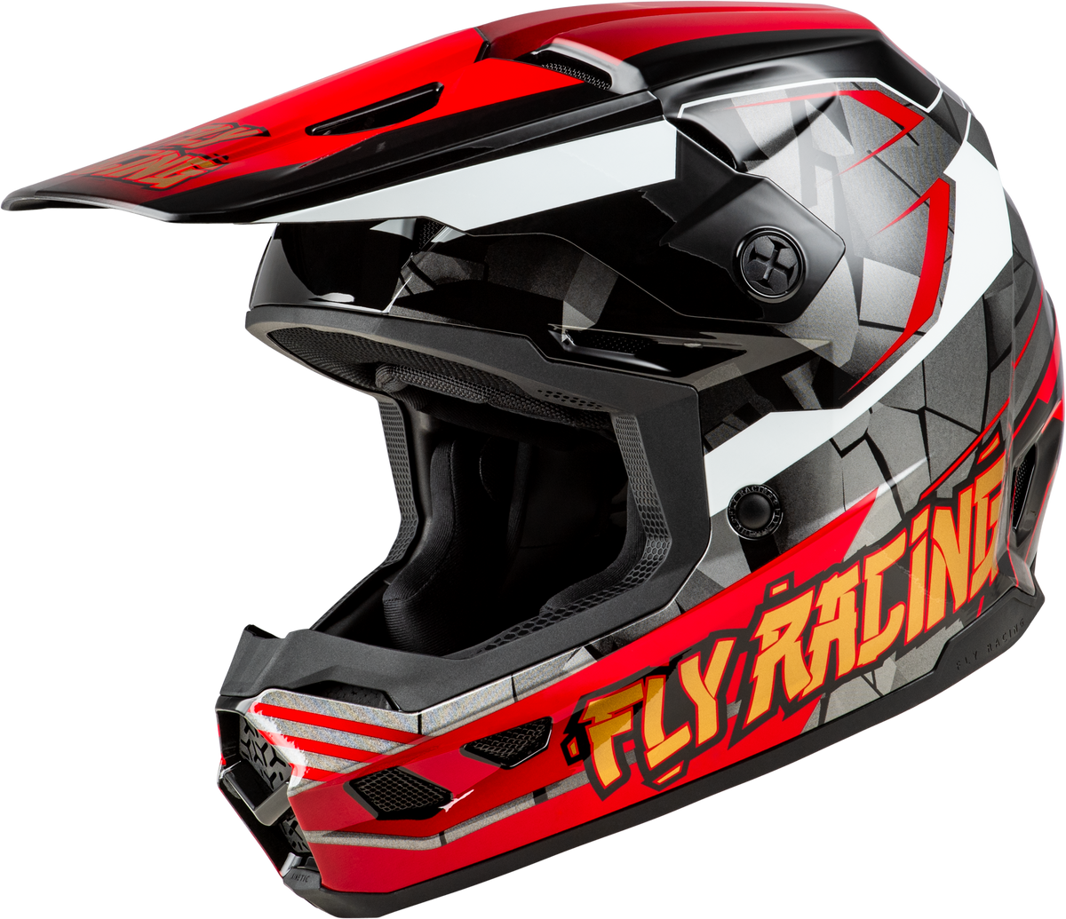 Youth Kinetic Scorched Helmet Red/Black/White Ym
