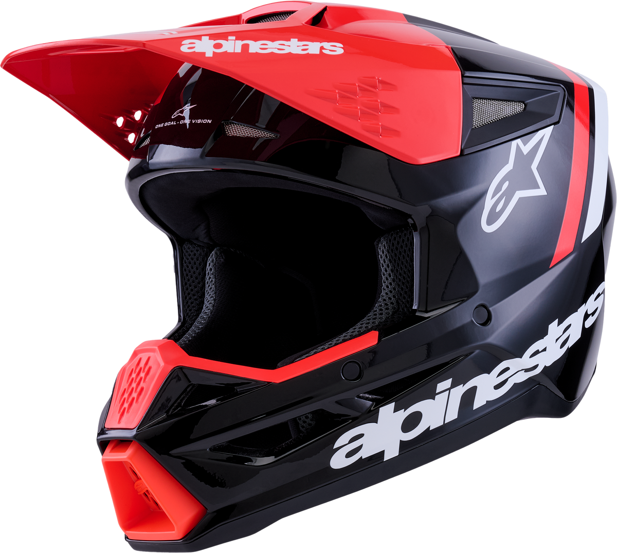 Sm3 Radium Helmet Blk/Red Fluo/White Glossy 2x