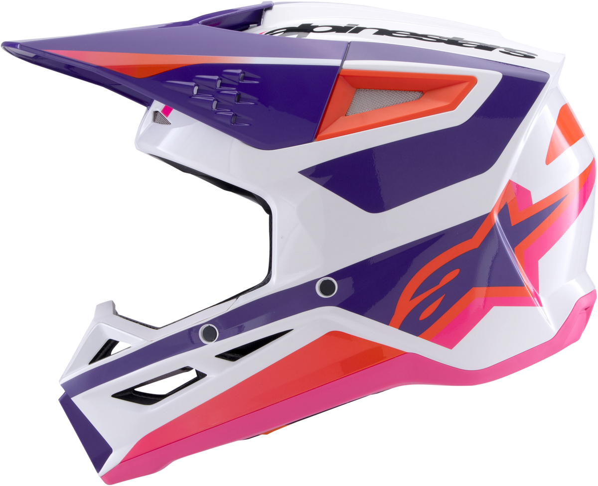 Sm3 Heat Helmet White/Purple/Pink Glossy Xs