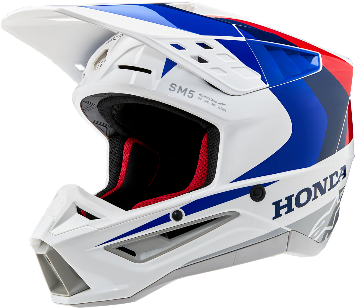 Honda S M5 Helmet White/Blue/Red Glossy Xl