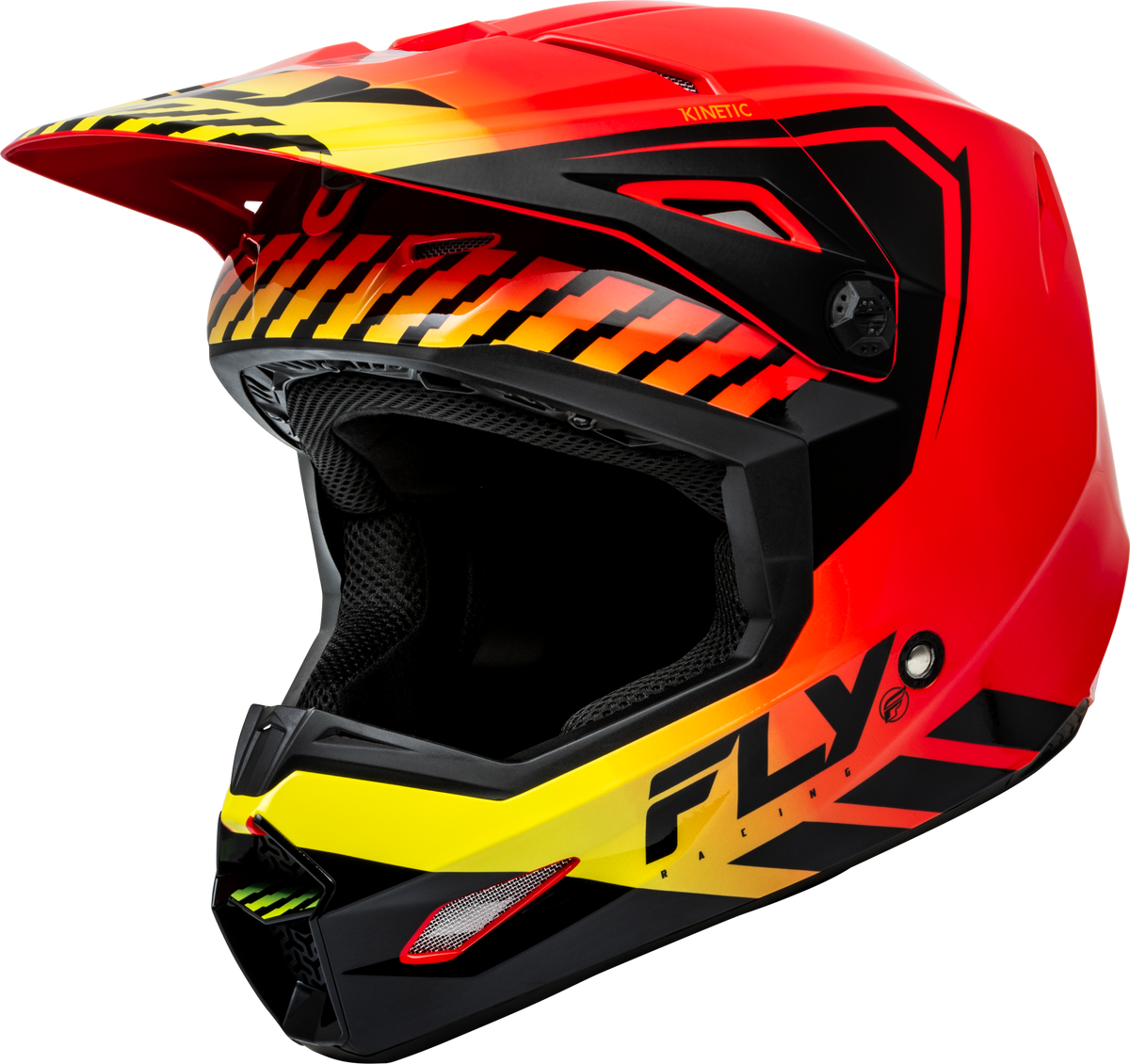 Kinetic Menace Helmet Red/Black/Yellow Xl