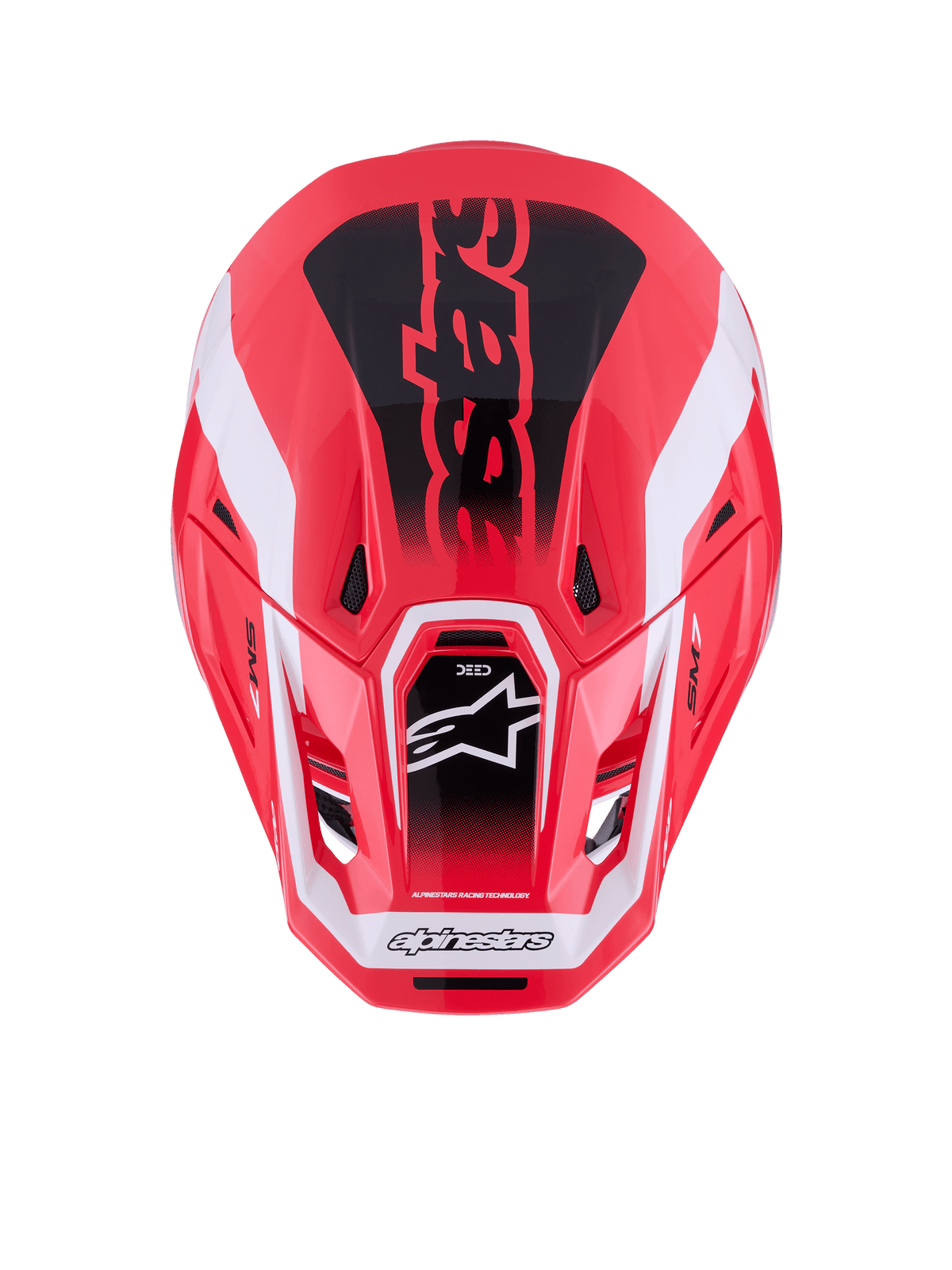 Sm7 Deed Helmet Red/Blk/Wht Glossy 2x
