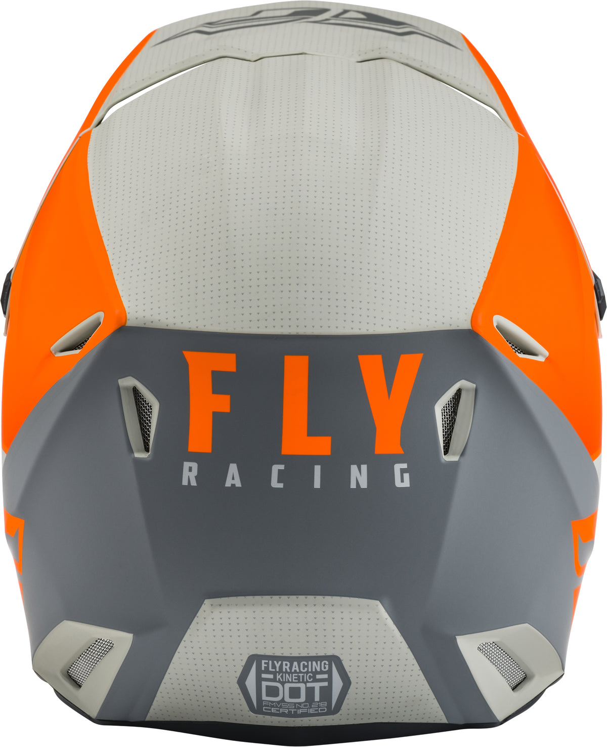Kinetic Straight Edge Helmet Matte Orange/Grey Lg