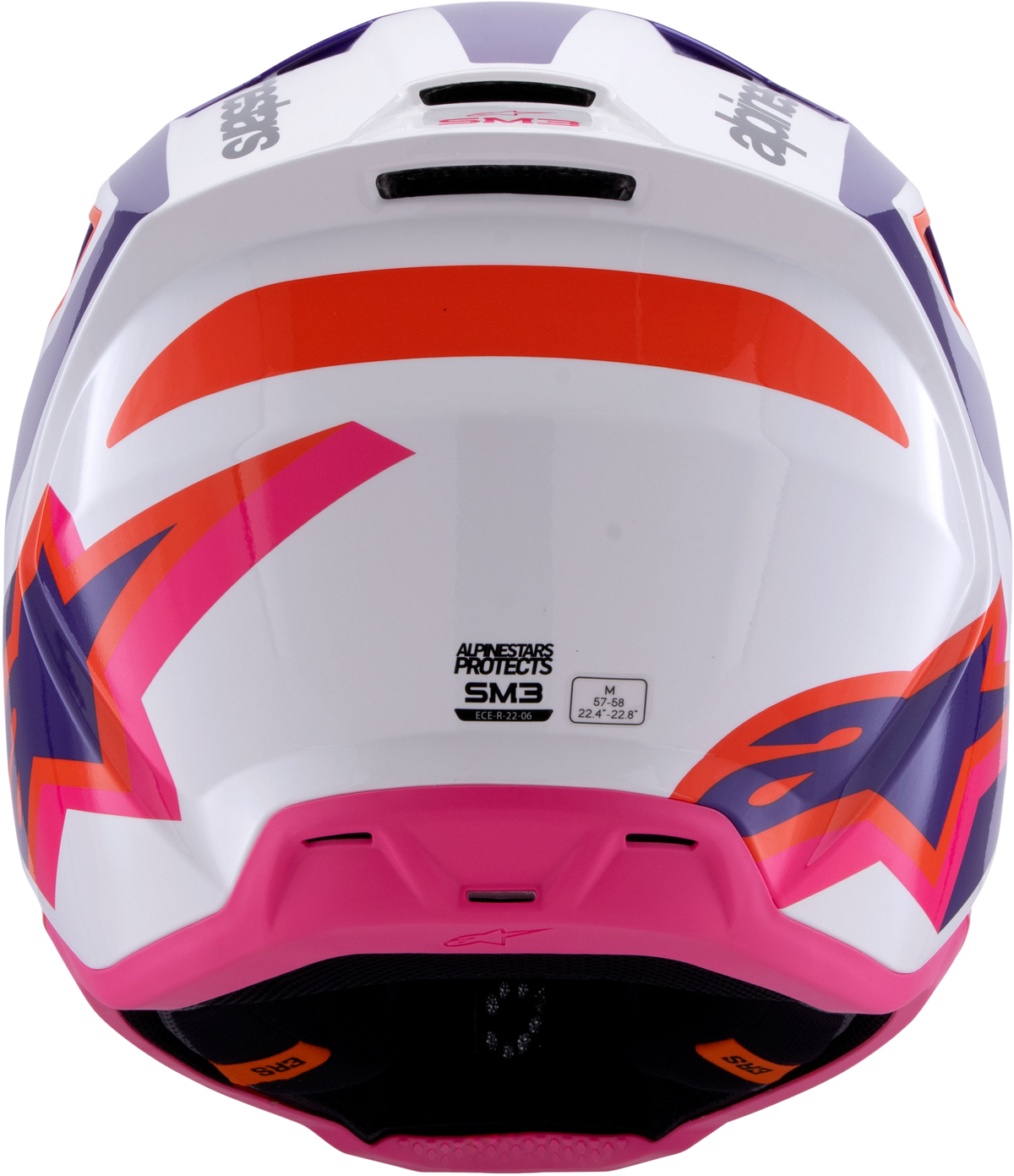 Sm3 Heat Helmet White/Purple/Pink Glossy Xs