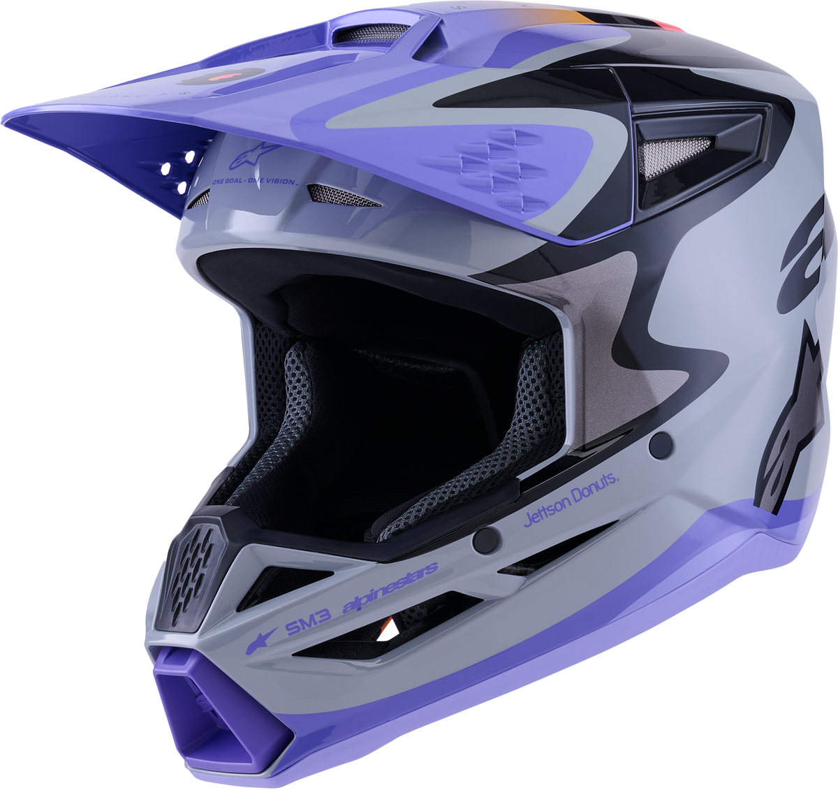 Jettson Sm3 Helmet Gry/Purp/Blk Glossy Lg