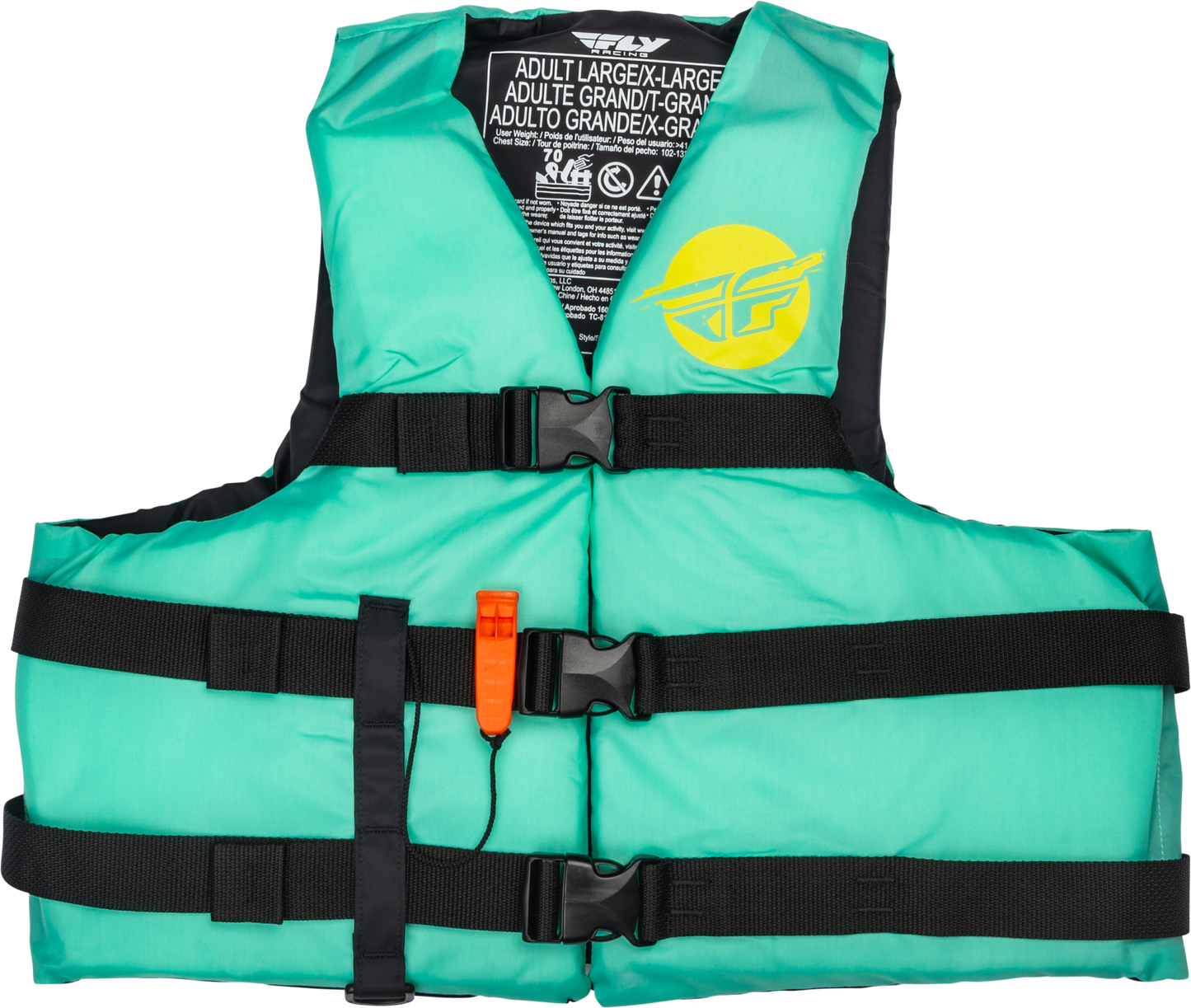 Nylon Flotation Vest Neon Pink/teal Xs