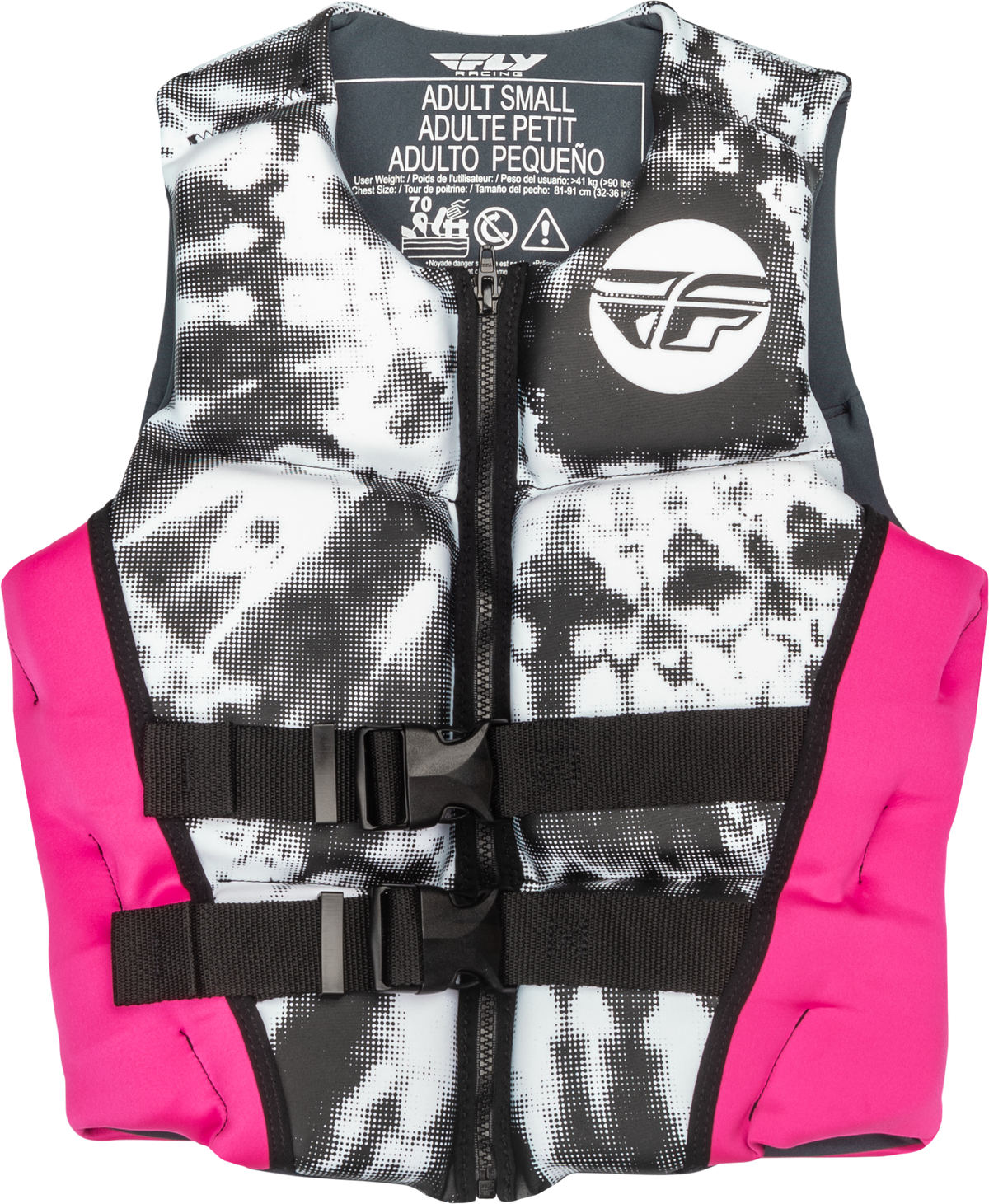 Wmn's Neoprene Flotation Vest Neon Pink/white/black Xs