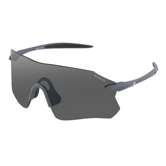 Bobster Aero Cycling Sunglass Matte Gray Smoke Silver Mirror