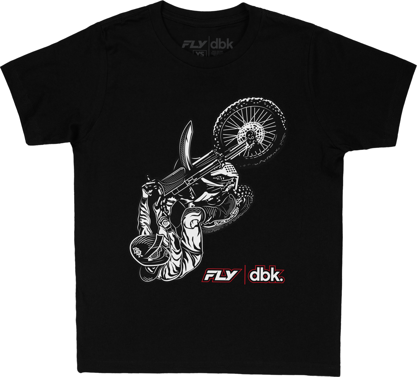 Youth Fly Dbk Wheelie Tee Black Yx