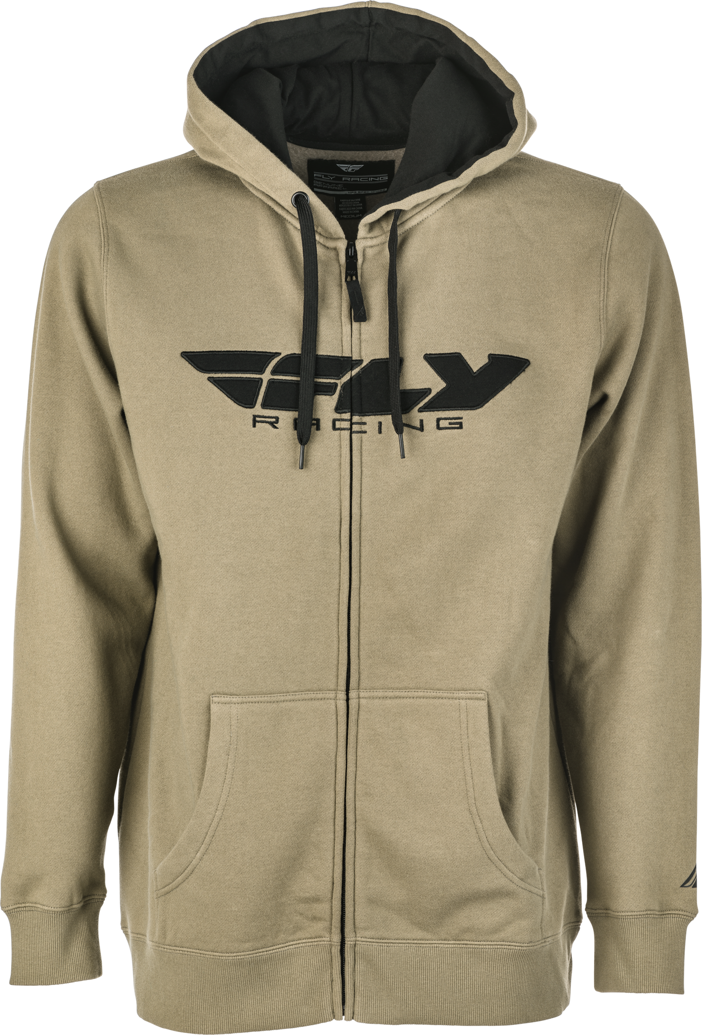 Fly Corporate Zip Up Hoodie Tan/black Xl