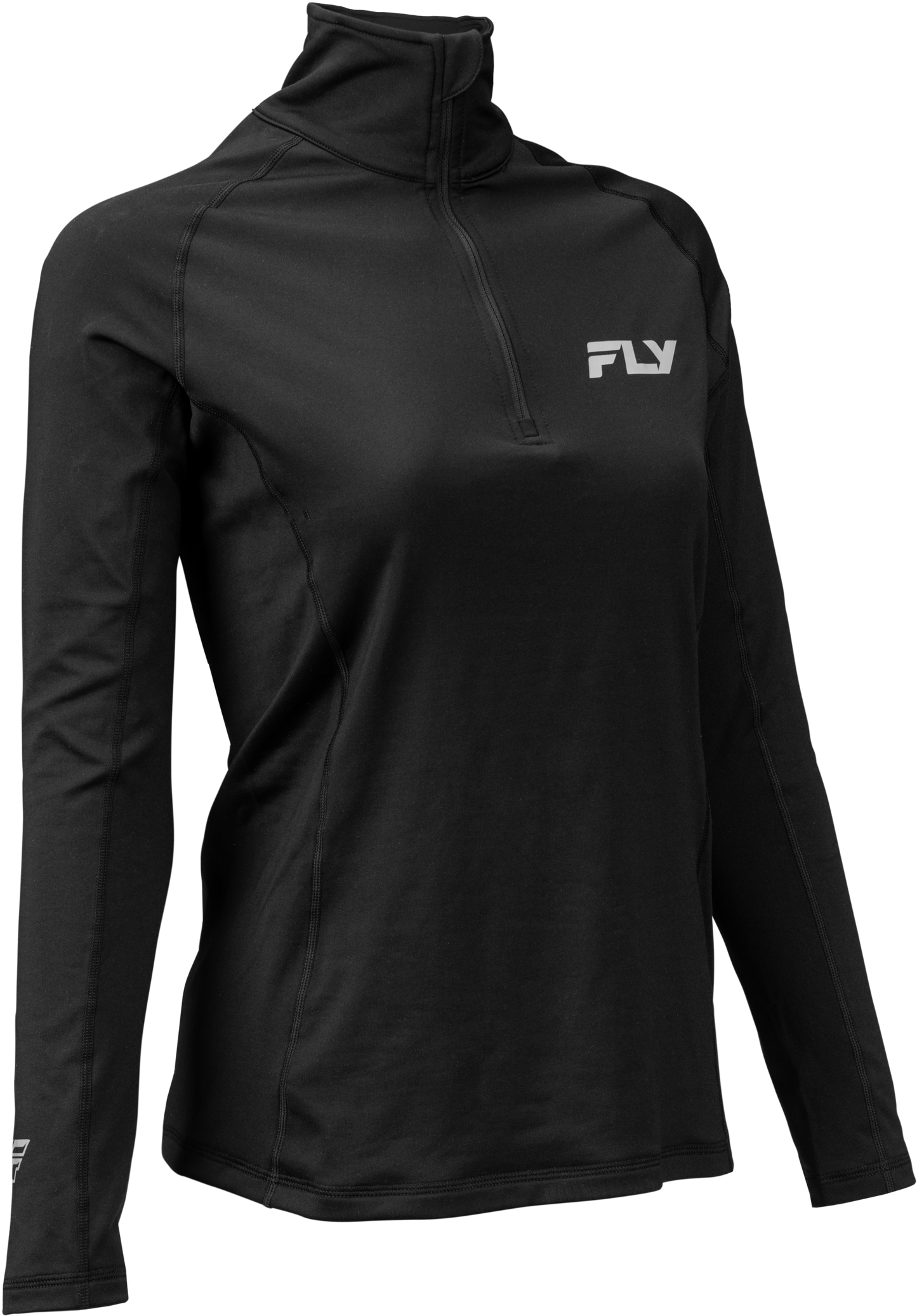 Wmn's Hvywght Baselyer 3/4 Zip Black Xs