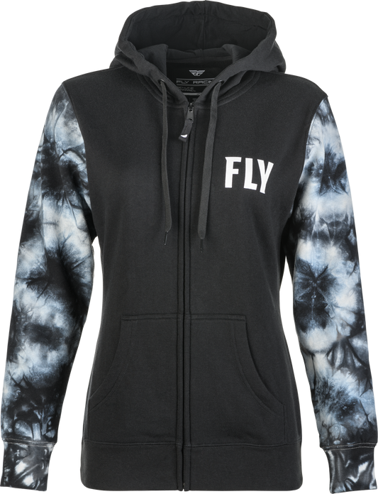 Women's Fly Tie-dye Zip Up Hoodie Pink/yellow/blue Xl