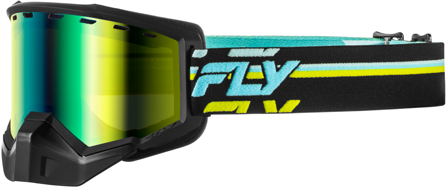 Focus Snow Goggle Whte/blue W/blue Mirror/blue Lens
