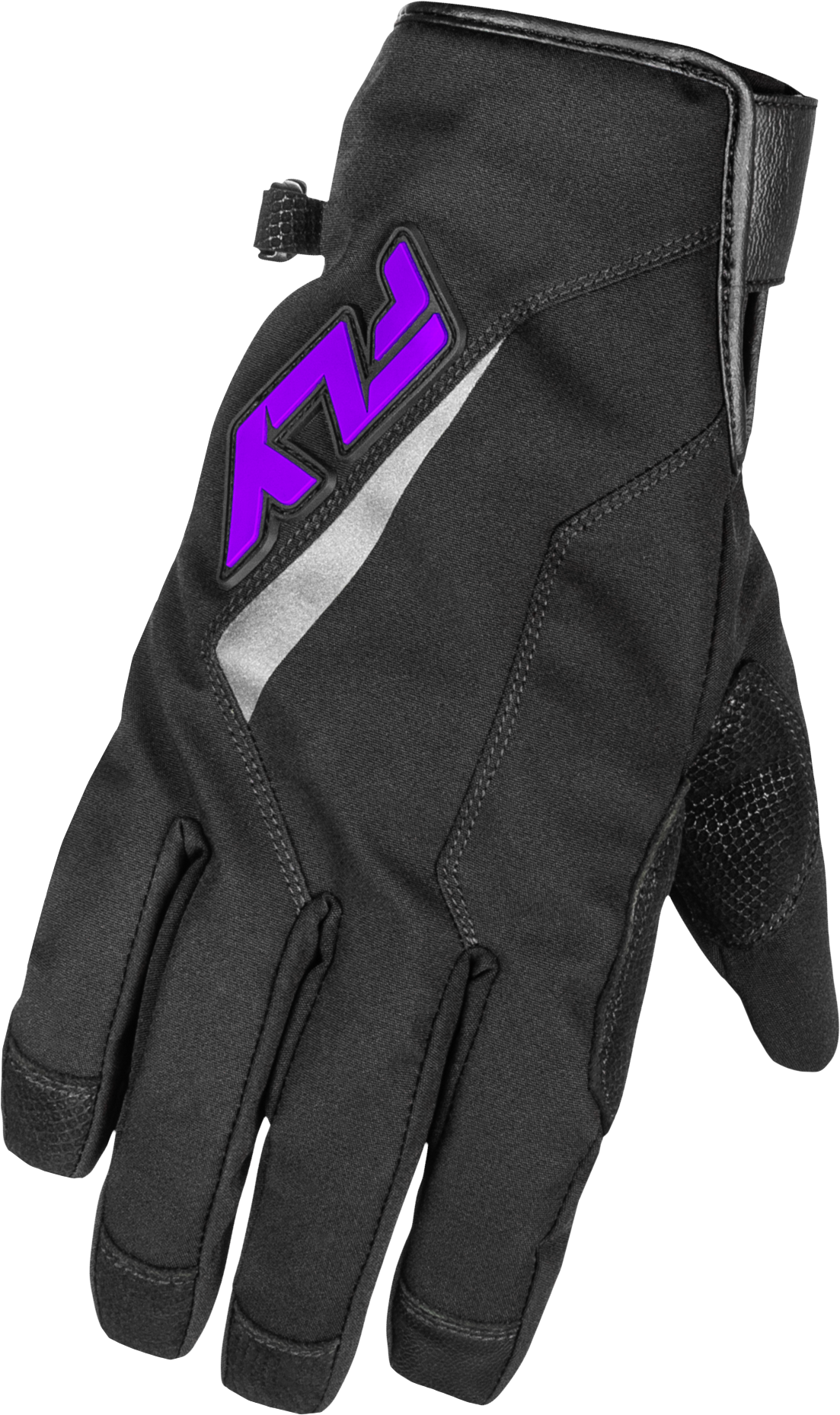 Title Long Gloves Black/purple Xs
